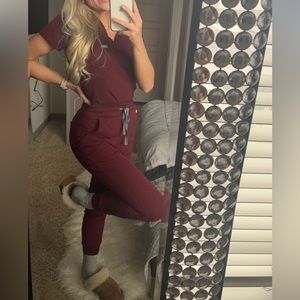 Maroon scrub set- FIGS